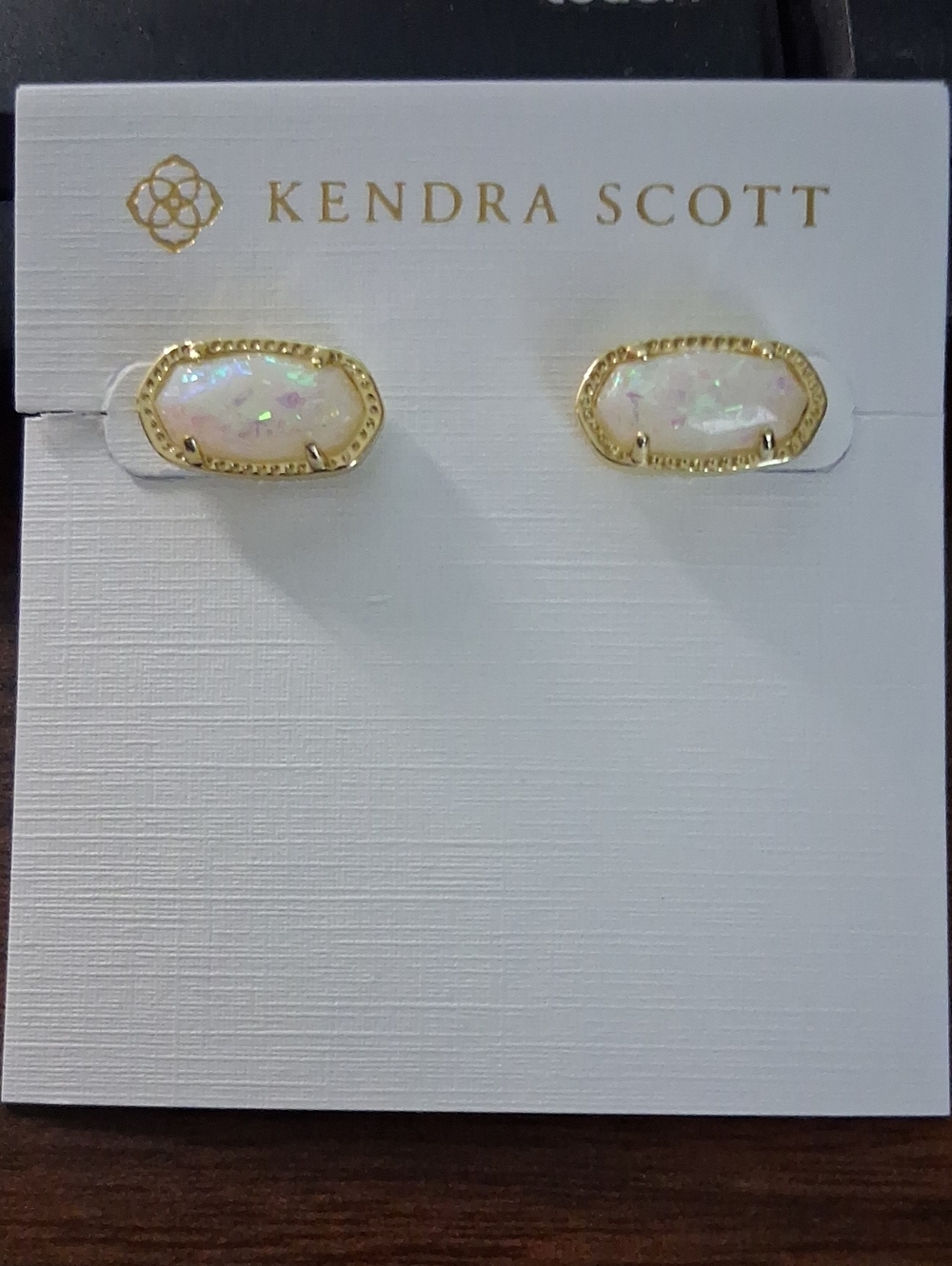 Kendra Scott Dichoric Ellie Gold Stud Earrings. New Never Worn